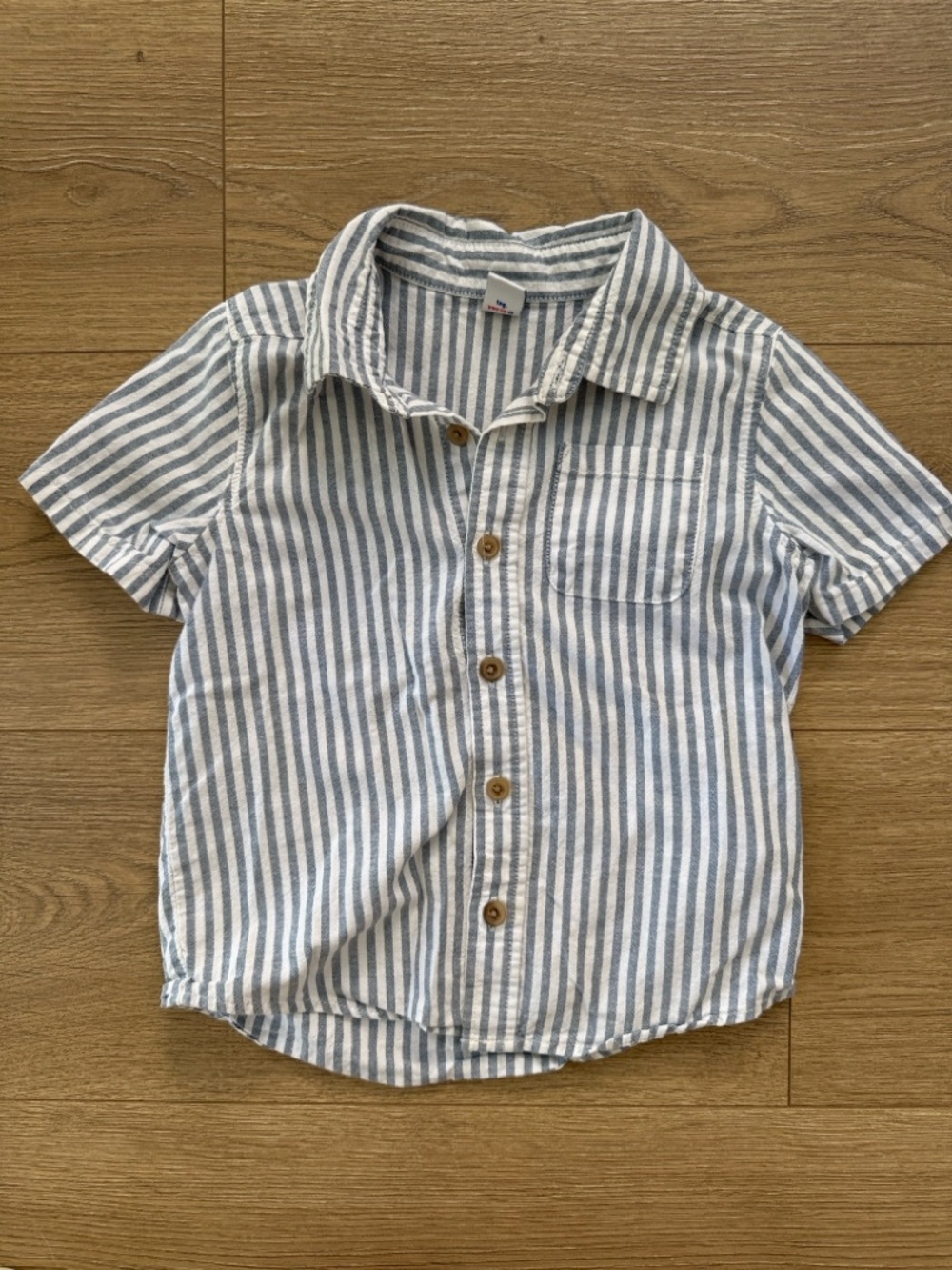 Old navy toddler boy button down light blue stripe